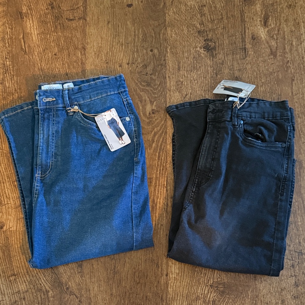 Blue and Black Jean Skirts